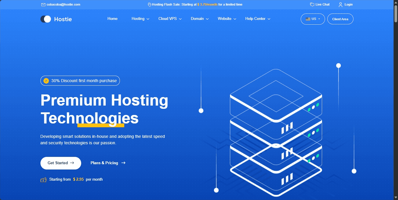 Hosting Sales CMS Website