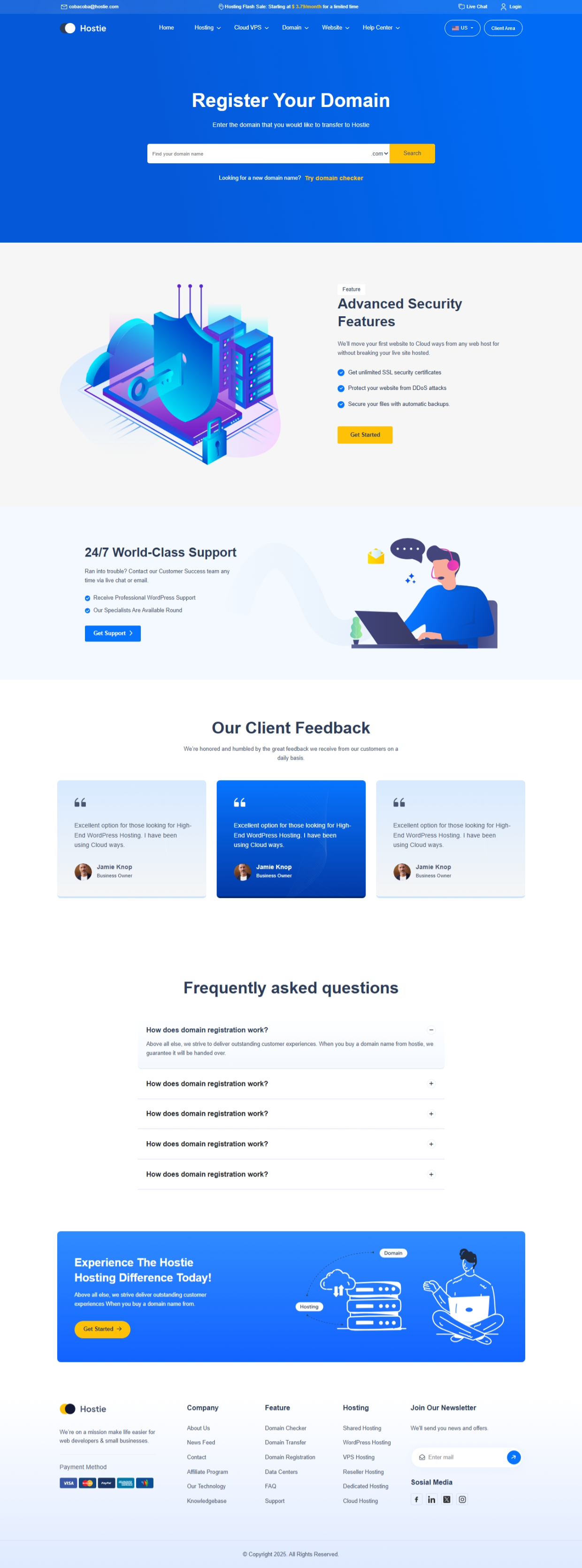 Hosting Sales CMS Website screenshot 3