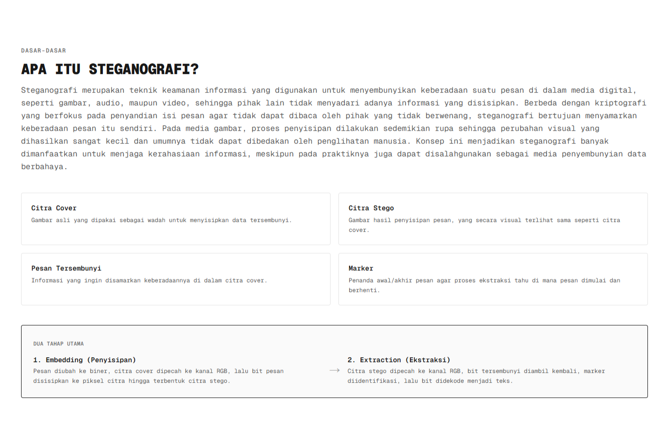 Rancang Bangun Sistem Deteksi Penyisipan Data Tersembunyi pada Gambar dengan Force Decode yang Terintegrasi dengan AI screenshot 2