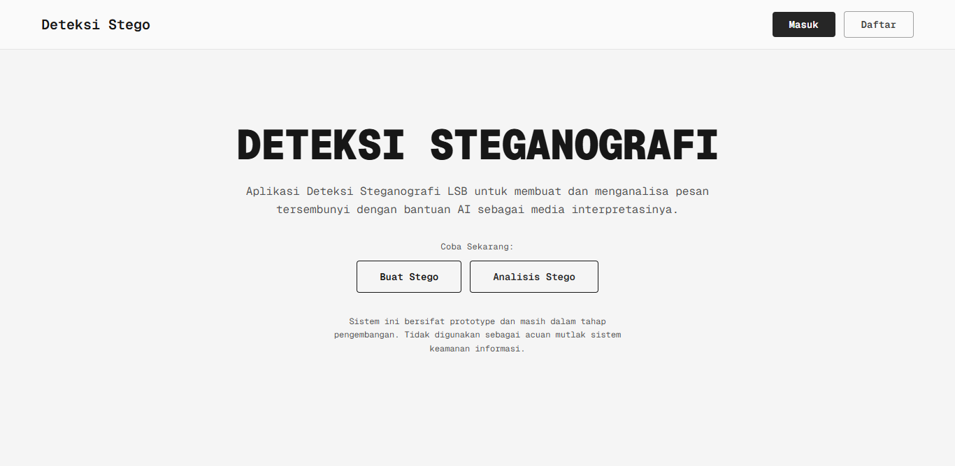 Rancang Bangun Sistem Deteksi Penyisipan Data Tersembunyi pada Gambar dengan Force Decode yang Terintegrasi dengan AI screenshot 1
